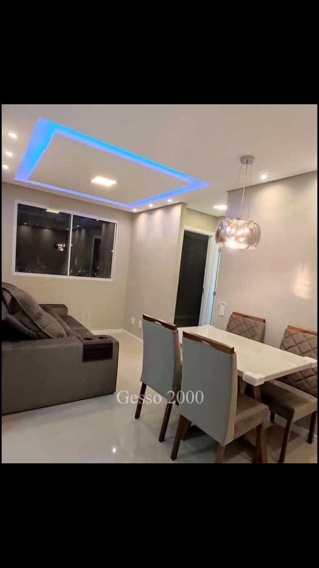 Ilha de gesso iluminado moderna